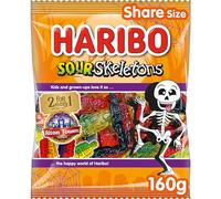 HARIBO Sour Skeletons Halloween Sweets Sharing Bag 160g