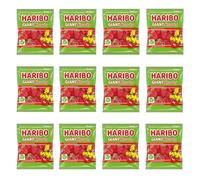 HARIBO Strawberry Flavoured Giant Strawbs - Giant in Size and Flavour, Suitable For Vegetarians, 140g (Pack of 12)