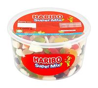 HARIBO Supermix Assorted Sweets Drum 1kg - Classic Fruit & Foam Pick & Mix, Sharing Party Tub