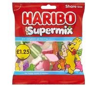 HARIBO Supermix, Sweet MIx Flavour Chewy Gummies for Children & Adults, 140g (Pack of 12)