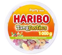 HARIBO Tangfastics 1kg Drum - Fizzy & Tangy Sugar Candy - Mixed Sour Gummy Sweets Tub