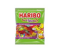 HARIBO Twin Snakes, Sweet and Sour Gums, 140g (Pack of 12)