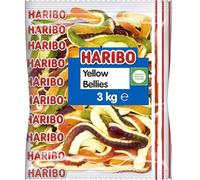 HARIBO Yellow Belly Giant Snakes, Yellow Bellies Bulk Sweets, 3 kg (Pack of 1)