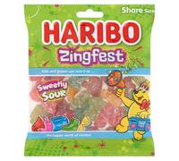 HARIBO Zingfest Sharebag Fizzy Fruit and Cola Flavour Gums 150g