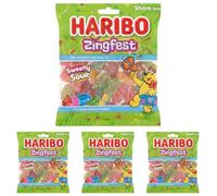 HARIBO Zingfest Sharebag Fizzy Fruit and Cola Flavour Gums 150g (Pack of 4)