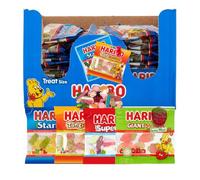 Hariboo Sweet Treats Bulk Selection - 100x 16g Mini Bags of Fruity Gummies & Chewy Mix - Party Bag Fillers for Birthday Halloween Christmas, Event Sharing & Gift Box