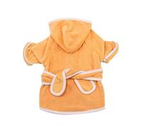 Harikaji Dog Bathrobe, Pet Hooded Absorbent Bath Towel Microfiber Quick Drying Warm Coat White for Puppy Small Medium Large Dog Cat (Orange,M)