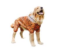 Harikaji Dog Raincoat, Tail Protect Legs Cover Tiger Cosplay Raincoat Costume Cute Animals Pattern Jacket for Medium Large Dogs 5XL