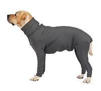 Harikaji Dog Recovery Suit,Dog Onesie Shedding Suit Full Coverage for Dog, After Surgery Wear E Collar Alternative, Anxiety Calming Shirt for Female Male Dog(Gray,L)