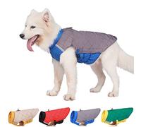 Harikaji Dog Winter Vest,Winter Warm Reflective Jacket with D-Ring,Cold Weather Coat for Medium Large Dogs(Grey,5XL)