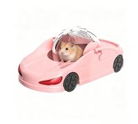Harikajia Hamster Exercise Ball Car, Hamster Car with Running Ball, 3-in-1 Hamster Toy Detachable Exercise Wheel for Hamsters for Dwarf Small Pet Pink