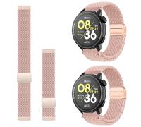 Harikiri 2 Pack 22mm Braided Stretchy Nylon Magnetic Clasp Straps Compatible with COROS Pace 4/3/Pace Pro Quick-Release Ankle & Arm Strap, For COROS Apex 2 Pro/Pro/4 42mm/46mm for Men Women