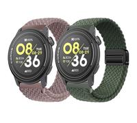 Harikiri 2 Pack Woven Magnetic Straps Compatible with COROS PACE 3/APEX 2 PRO/APEX PRO/APEX 46mm for Men and Women, Breathable, Adjustable, (Multicolor)