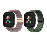 Harikiri 2 Pack Woven Magnetic Straps Compatible with Xplora X6/X6 Pro/Anio 6, Breathable, Adjustable,Multicolor