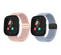 Harikiri 2 Pack Woven Magnetic Straps Compatible with Xplora X6/X6 Pro/Anio 6, Breathable, Adjustable,Multicolor