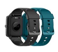 Harikiri 2 Packs 19mm Strap for GRV FC1 Soft Silicone Replacement Band for Veryfitpro ID205/ID205L/ID205S Hama 4900/5910 for Yamay Fitness GRV Willful Popglory Blackview