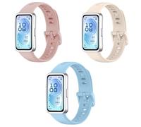 Harikiri 3 Pack Silicone Strap Compatible with Huawei Band 11/11 Pro Wear Resistant Adjustable Sports Waterproof, Soft Replacement Strap Breathable For Women and Men