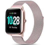 Harikiri Metal Strap Compatible with Fitpolo H205L,19mm Watch Band for GRV FC1,Hama 5910/4900,LETSACTIV ID205U,Vowtop ID205U,Veryfitpro 205L/205U/205G,Umidigi Uwatch3,Yamay fitness SW020/SW021/SW023