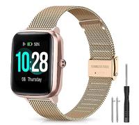 Harikiri Metal Strap Compatible with ID205L, 19mm Stainless Steel Quick Release Replacement Band for ID205S ID205G ID215G ID216 SW020 SW023 WF021 WF025 Uwatch3 Smartwatch