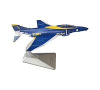 Harilla 1/144 F4 Fighter Model Alloy Aircraft Model Realistic Collections Toy Simulated Airplane for Office Shelf Bedroom Home Cafes, blue