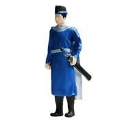 Harilla 1/64 Miniature Chinese Ancient Figure, Mini Architectural Figurine Traditional Figure Model for Fairy Garden, 2.8cm