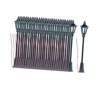 Harilla 1:87 Scale Pole Light HO Scale Pretend Play Miniature Outdoor Lighting Mini Street Light Model for Life Scene Fairy Garden, 30pcs