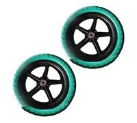 Harilla 1 Pair Balance Bike Replacement Wheels Training Wheels 27 cm Outdoors Sports Cycling Noise Reduction Nonslip Non Inflatable, Green