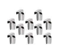 Harilla 10 Pieces Bass Drum Claw Hooks Replacement Percussion Instrument Hardware Good Strength Repair Parts with Rubber Gaskets