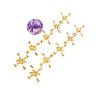 Harilla 10 Pieces Jacks Games Board Games Funny Portable Hand Eye Coordination Tabletop Toys Old School Jacks Toys for Adults Birthday, Gold