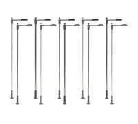 Harilla 10 Pieces Model Railway Train Lamp Posts Micro Landscape Decor 1/75 3V LED Street Lights for Architecture Models Sand Table