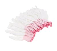 Harilla 10Pairs PU Fingertip ESD Coated Antistatic/Non-, Pink, S