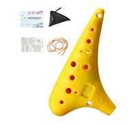 Harilla 12 Hole Ocarina Alto C Tuning Ocarina Handheld Portable Utility Musical Instrument Flute for Music Lovers Children Gifts, Yellow