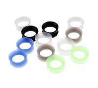 Harilla 12pcs Flexible Silicone Ear Tunnel Plugs Expander Stretching Body Kit, 18mm