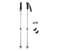 Harilla 2 Pcs Ski Poles Professional Skiing Pole with Comfort Ergonomic Handle and Adjustable Boot Tips, Telescopic Skiing Sticks for Winter Sports, Snowboarding, silver