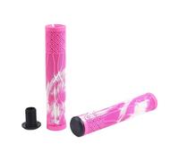 Harilla 2 Pieces Bike Handlebar Grips Handle Bar Wraps Anti Slip High Performance Bike Handle Grips Replacement for Mountain Bikes, Pink and White