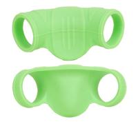 Harilla 2 Pieces Catcher Thumb Guard for Baseball Finger Protector, Improves Swing Silicone Batting Finger Cushion Protection Gear, Green