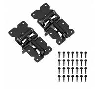Harilla 2 Pieces Cold-Rolled Steel Hinge with Multi-Hole Mounting Plate Sturdy Hardware Versatile for Wooden Doors, Outdoor Installation
