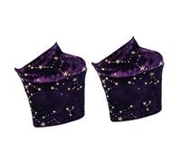 Harilla 2 Pieces Stripper Pole Dance Shoe Protectors, Covers Velvet for 20cm Heels, Easy Installation, Costume Accessories, Purple L