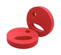 Harilla 2 Pieces Water Exercise Discs Aerobic Equipment Swim Training Easy to Hold Underwater Resistance Water Floating Hand Board, Red