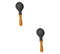 Harilla 2 Pieces Wooden Maracas Sand Hammers Musical Instrument Hand Percussion for Entertainment Concert Game Playing KTV Gathering