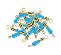 Harilla 20 Pieces Fishing Swivels Swivel Hooks Tools Micro Swivels Accessories Portable Line Clips Hook Line Connectors for Ice Lake, 14mm