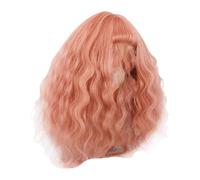Harilla 20cm Cotton Doll Wig Plush Doll Long Curly Hair Fashion Sweet Parts Orange Handcraft Decor Full Head Synthetic Wig Hairpiece