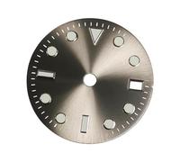 Harilla 29 mm Watch Dial Green Luminous for NH34 Movement Component Watchmaker Supplies Repair Accessory Metal Modern Replacement, Gray