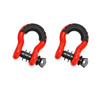 Harilla 2Pcs D Shackles Towing Winch Hooks Easy Open with 3/4" Screw Pin Tow Shackles for Truck Trailer Off Roads Tow Strap, Style F