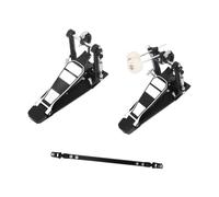 Harilla 2Pcs Drum Double Pedal,Floor Stabilisers,Drum Step,Universal Professional Aluminium Double Drum Foot Kick for Pro Drummers