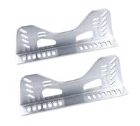 Harilla 2Pcs Race Seat Side Mount Brackets Replace Parts Accessories Universal Heavy Duty Professional Side Mounting Bracket, silver