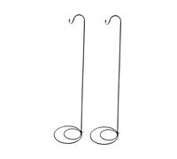 Harilla 2Pcs Shepherds Hook Stand Display Hanger Porch Outside Easy Installation with Flat Base Iron Hook for Solar Light Planters
