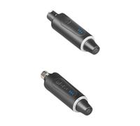 Harilla 2Pcs XLR Mic Cordless System Mic Accessories 48V/0V Lightweight Cordless Transmitting & Receiving System for Power Amplifier