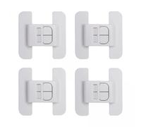 Harilla 2x 4 Pieces Refrigerator Locks Refrigerator Single Door Closer Easy Locking Freezer Locks for Mini Fridges Cupboards Living Room