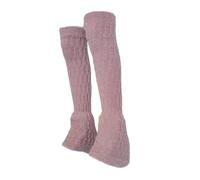 Harilla 2x Figure Skating Leg Warmers over The Boot for Winter Activities Training, Pink plush